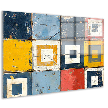 Vierkanten en Rechthoeken in Primaire Tinten acrylglas