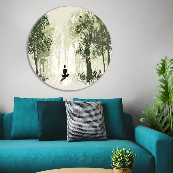 Meditatie onder de bosbomen forex muurcirkel