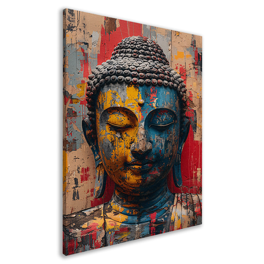 Kleurrijk Abstract Interpretatie van Boeddha canvas
