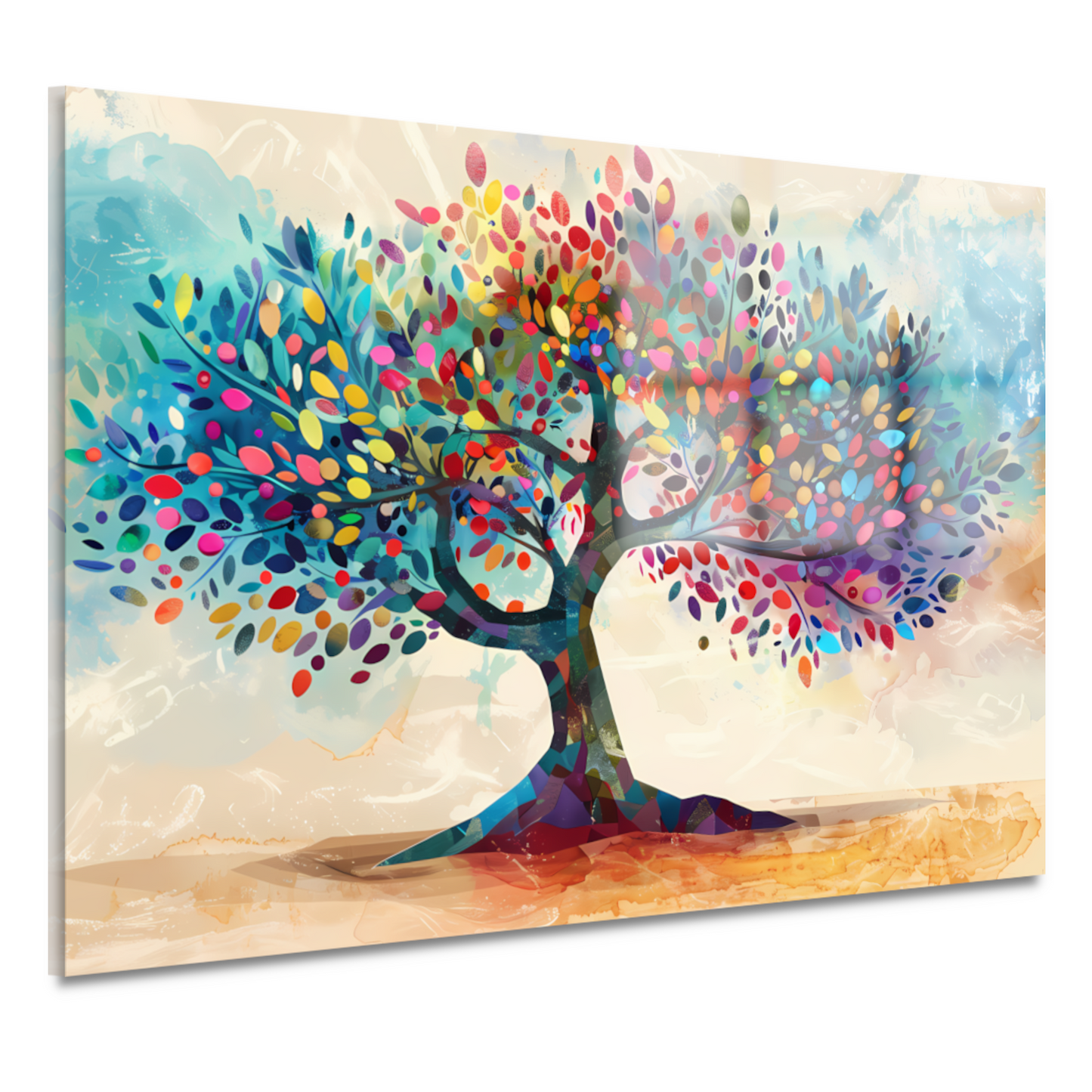 Abstracte Kleurrijke Boom acrylglas