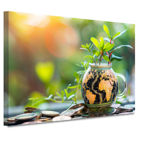 Minimalistische plantenkaart canvas