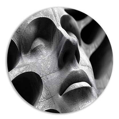 Abstract Buste in Schaduw en Licht forex muurcirkel