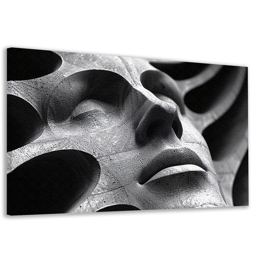 Abstract Buste in Schaduw en Licht canvas