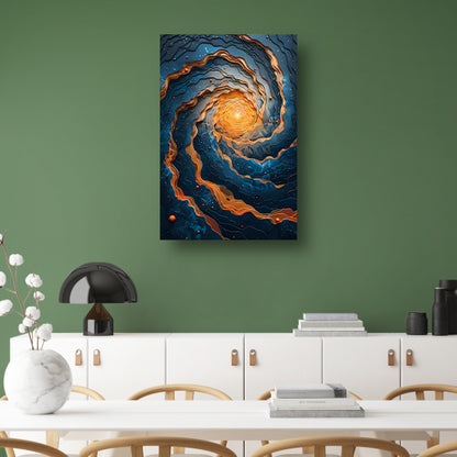 Draaikolk van Kleuren in het Universum canvas met baklijst