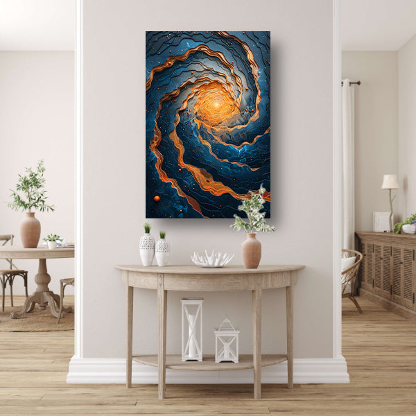 Draaikolk van Kleuren in het Universum canvas met baklijst