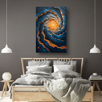 Draaikolk van Kleuren in het Universum canvas met baklijst
