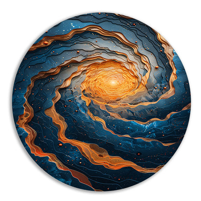 Draaikolk van Kleuren in het Universum aluminium muurcirkel