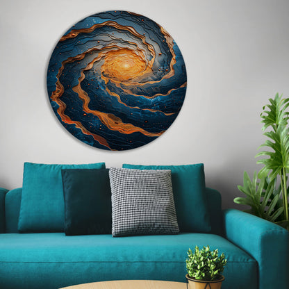 Draaikolk van Kleuren in het Universum aluminium muurcirkel