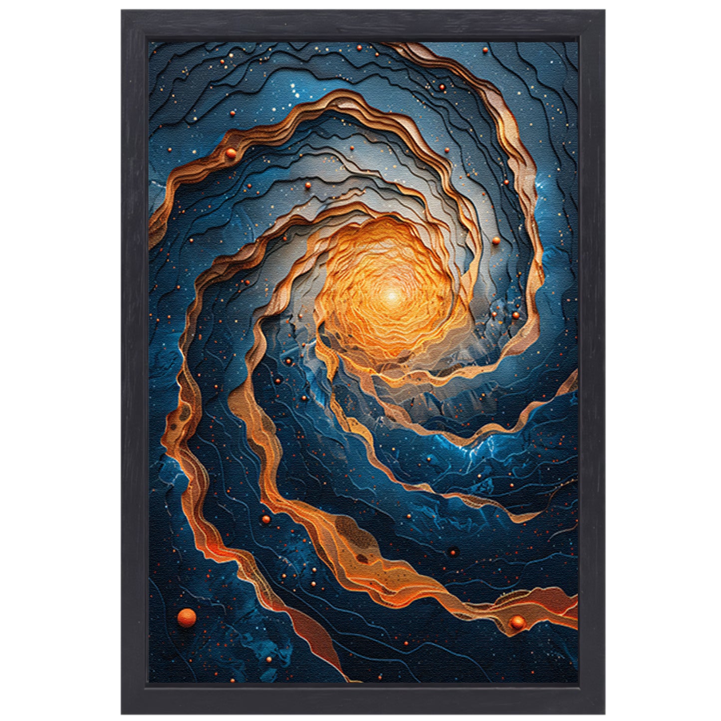Draaikolk van Kleuren in het Universum canvas met baklijst