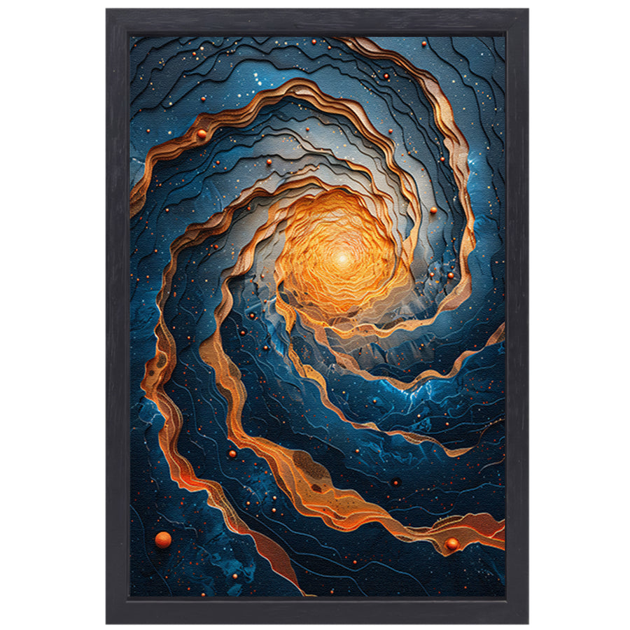 Draaikolk van Kleuren in het Universum canvas met baklijst