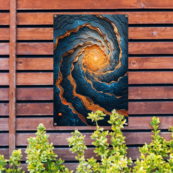 Draaikolk van Kleuren in het Universum tuinposter