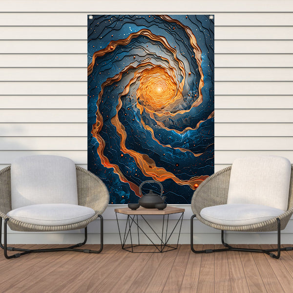 Draaikolk van Kleuren in het Universum tuinposter