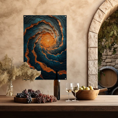 Draaikolk van Kleuren in het Universum tuinposter