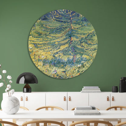 Kleine lariksboom - Franz Marc aluminium muurcirkel