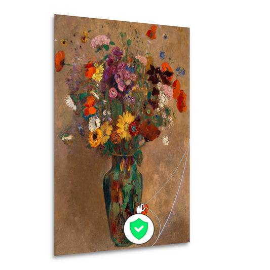 Groot boeket wilde bloemen - Odilon Redon poster