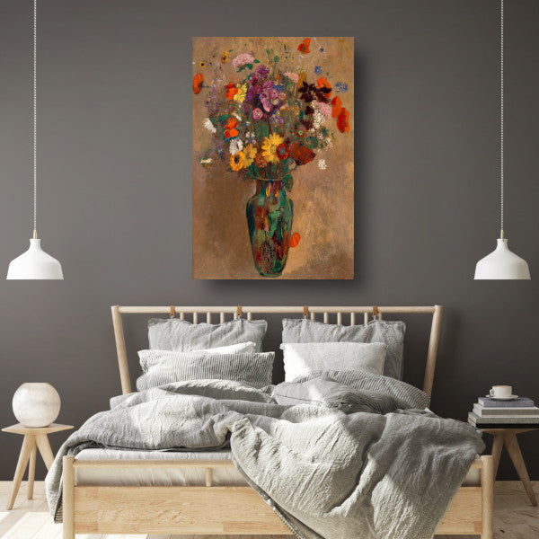 Groot boeket wilde bloemen - Odilon Redon canvas