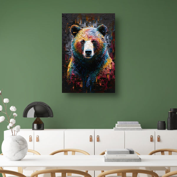 Explosieve Kleurontploffing met Beer poster