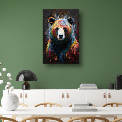 Explosieve Kleurontploffing met Beer poster