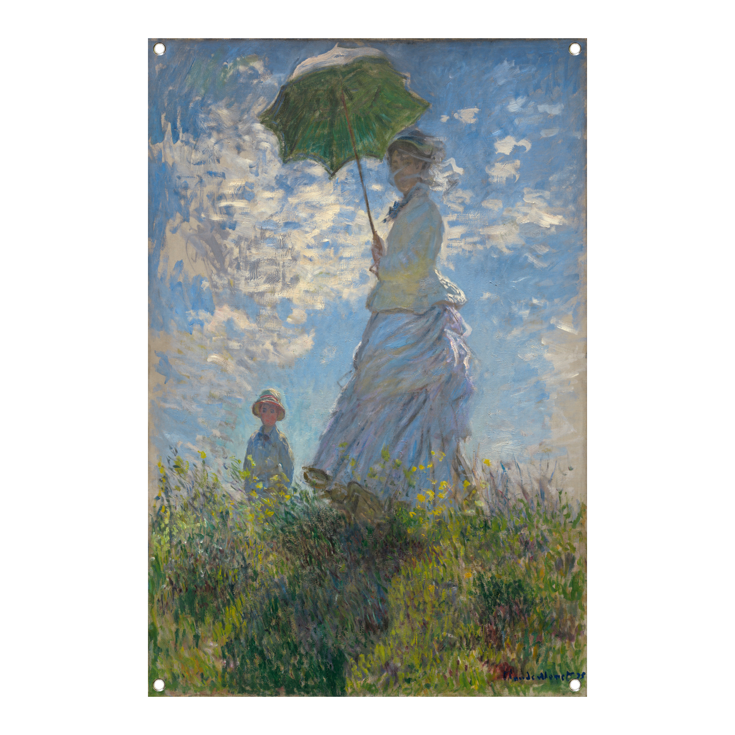 Vrouw met een parasol - Claude Monet tuinposter