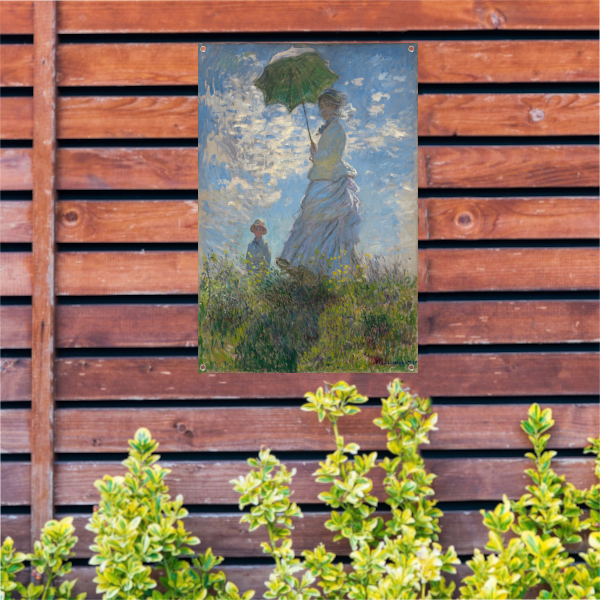 Vrouw met een parasol - Claude Monet tuinposter