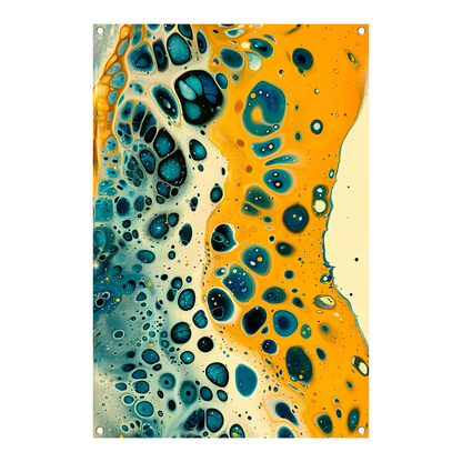 Abstracte kleurrijke patronen in moderne kunst tuinposter