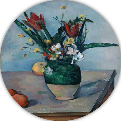 De vaas met tulpen - Paul Cézanne forex muurcirkel