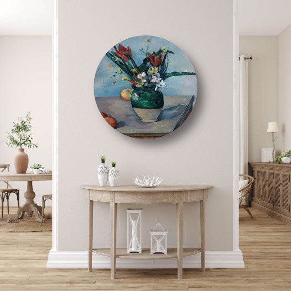 De vaas met tulpen - Paul Cézanne forex muurcirkel