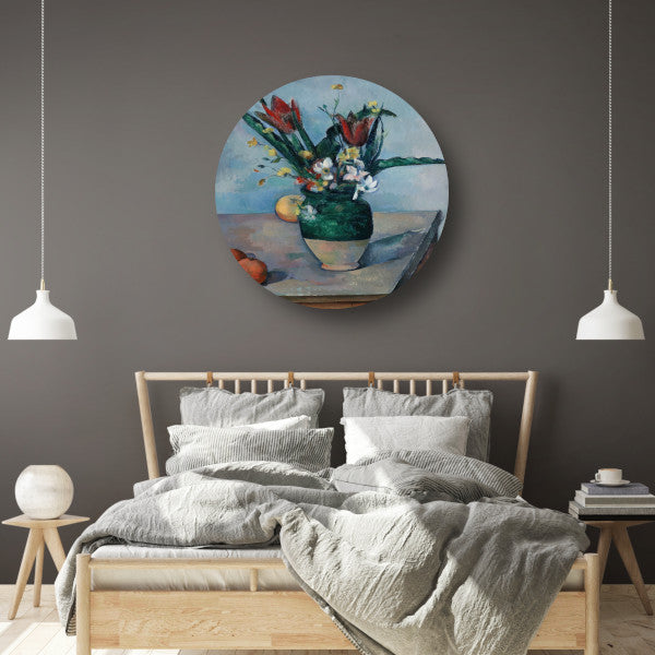 De vaas met tulpen - Paul Cézanne forex muurcirkel
