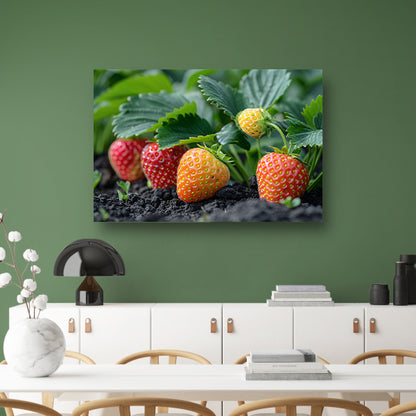 Rijpe Aardbeienplant canvas