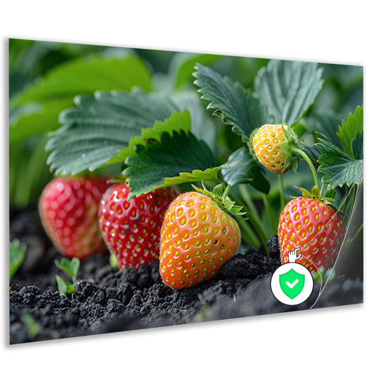 Rijpe Aardbeienplant poster