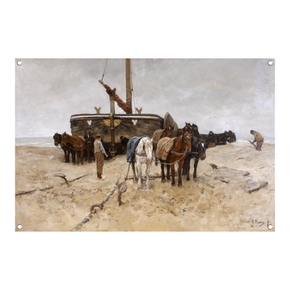 Bomschuit op het strand - Anton Mauve tuinposter