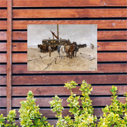 Bomschuit op het strand - Anton Mauve tuinposter