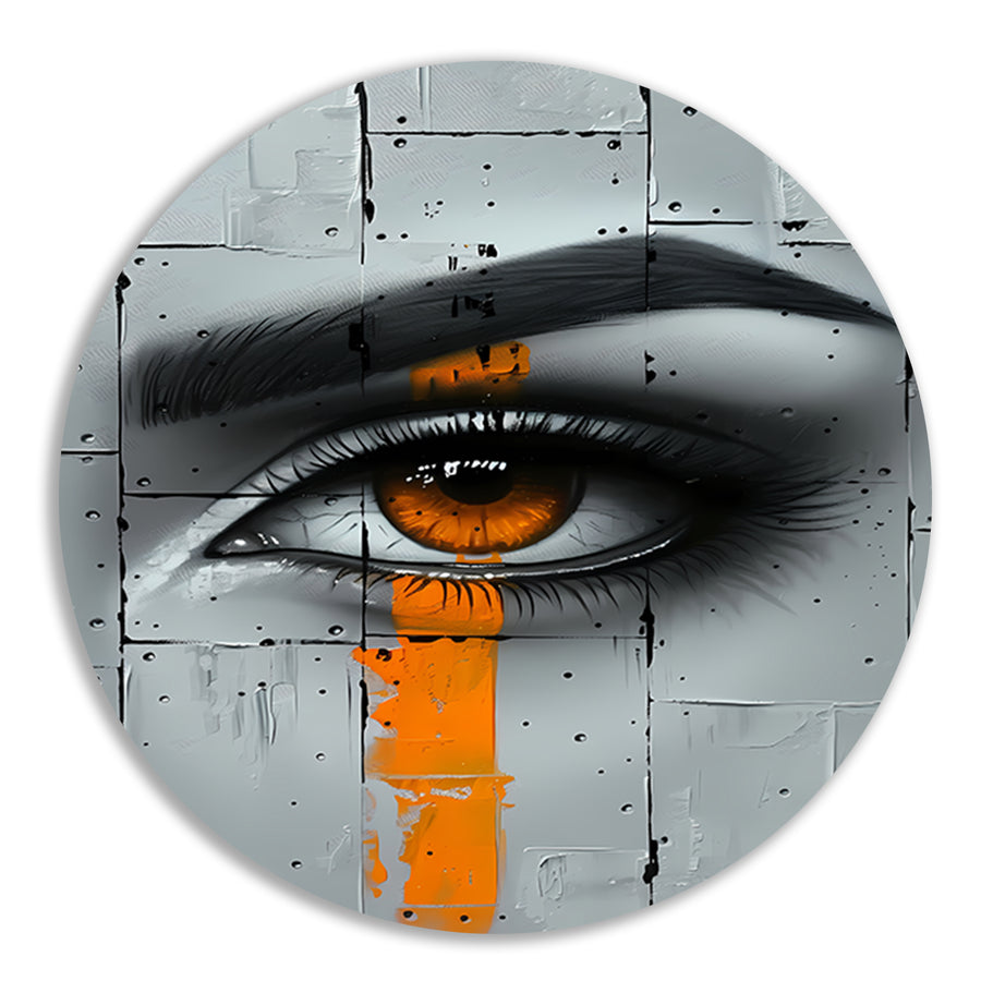 Abstract oog in moderne Street Art-stijl forex muurcirkel