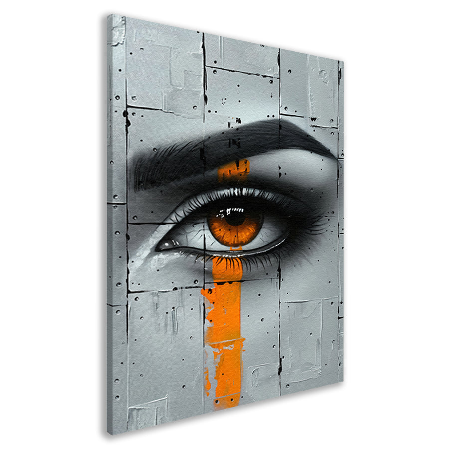 Abstract oog in moderne Street Art-stijl canvas