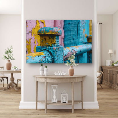 Verweerde Verf Houten Hek canvas