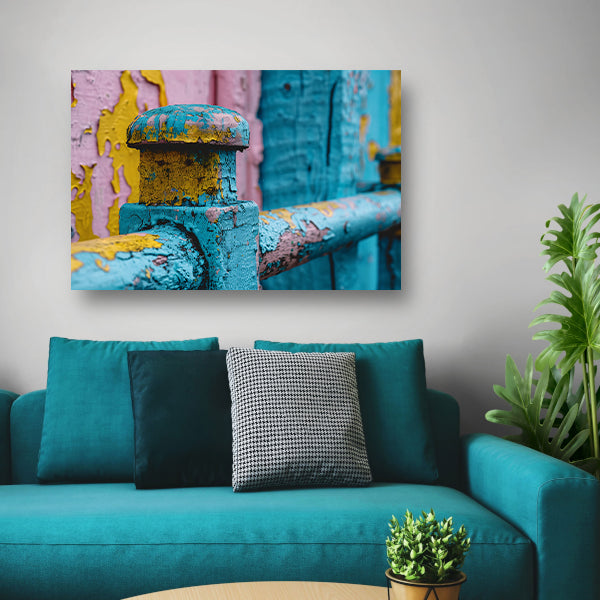 Verweerde Verf Houten Hek canvas