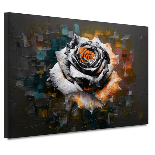 Kleurrijke Abstractie van een Roos canvas