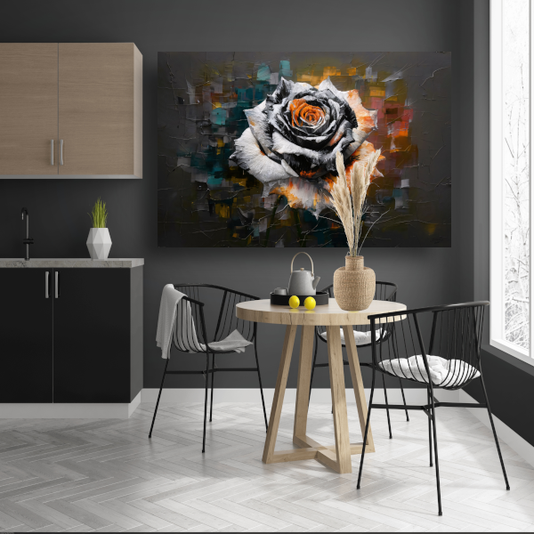 Kleurrijke Abstractie van een Roos acrylglas
