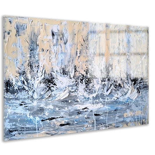 Dynamisch abstract schilderij van waterval acrylglas