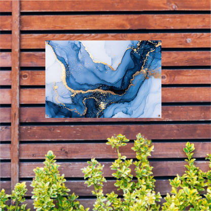 Luxueuze Marmeren Texturen met Gouden Details tuinposter