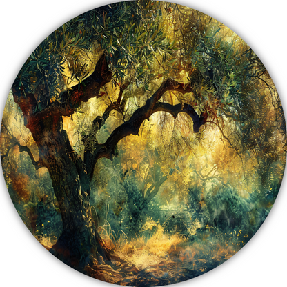 Van Goghs Bloeiende Amandelboom aluminium muurcirkel