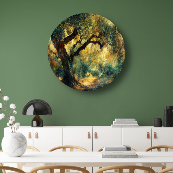 Van Goghs Bloeiende Amandelboom aluminium muurcirkel
