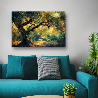 Van Goghs Bloeiende Amandelboom canvas met baklijst