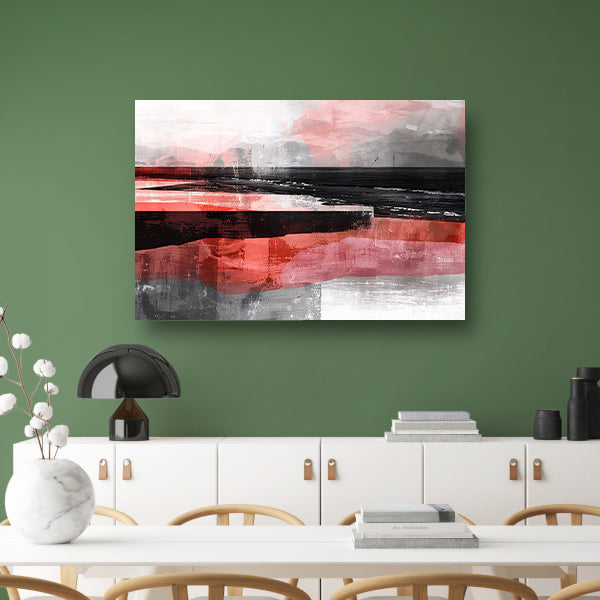 Abstracte digitale strand kunst met dynamische kleuren canvas