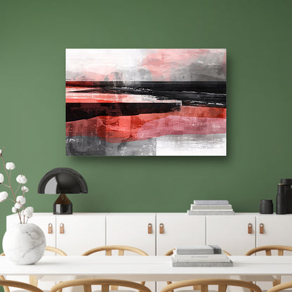 Abstracte digitale strand kunst met dynamische kleuren canvas