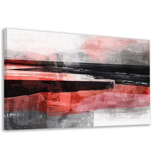 Abstracte digitale strand kunst met dynamische kleuren canvas