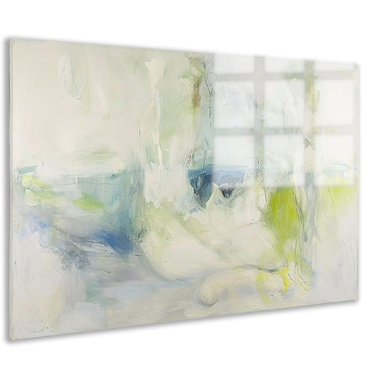 Abstract schilderij met zachte kleuren acrylglas
