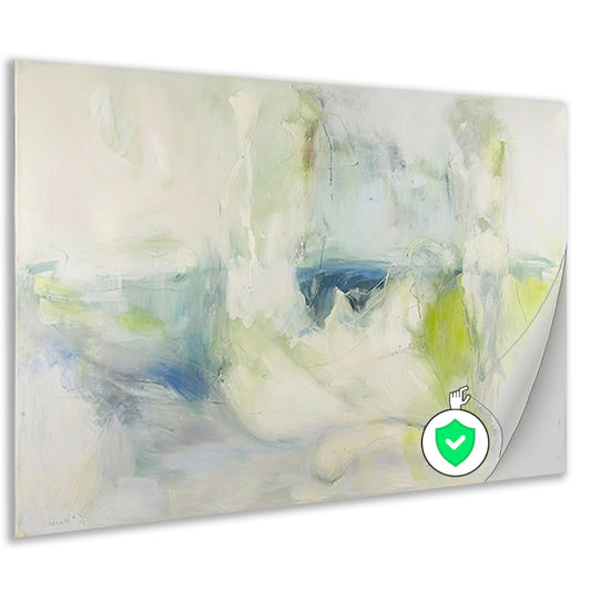 Abstract schilderij met zachte kleuren poster