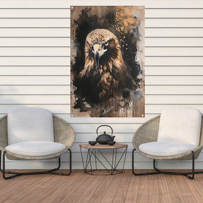 Mysterieuze adelaar in rustieke stijl tuinposter