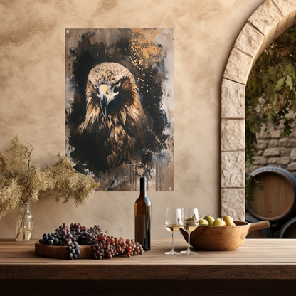 Mysterieuze adelaar in rustieke stijl tuinposter